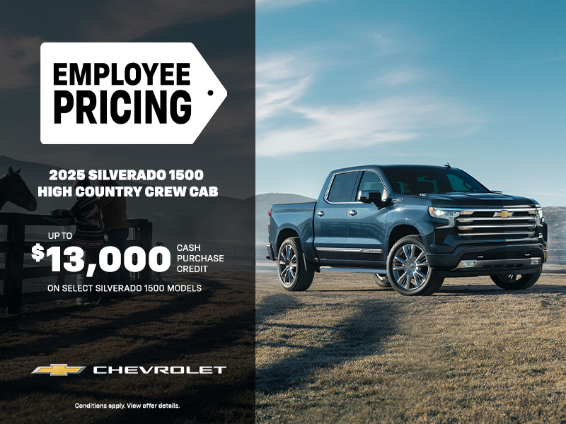 Get the 2025 Chevrolet Silverado 1500 High Country Crew Cab