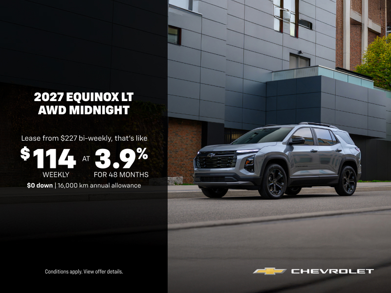 Get the 2027 Chevrolet Equinox LT AWD!