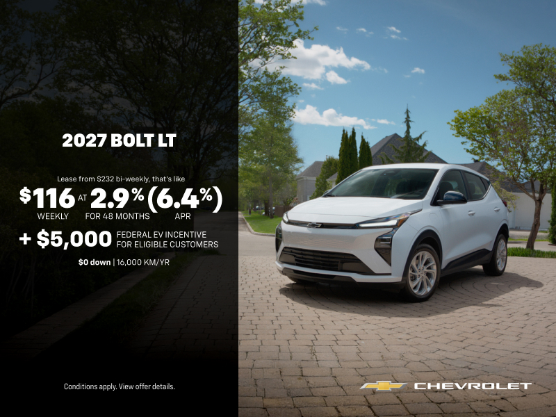 Get the 2027 Chevrolet Bolt LT