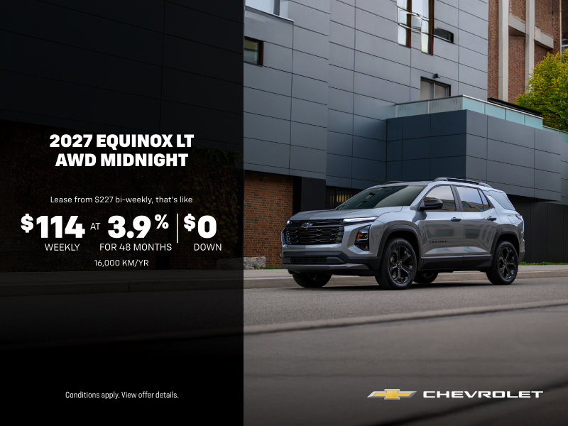 Get the 2027 Chevrolet Equinox LT AWD!