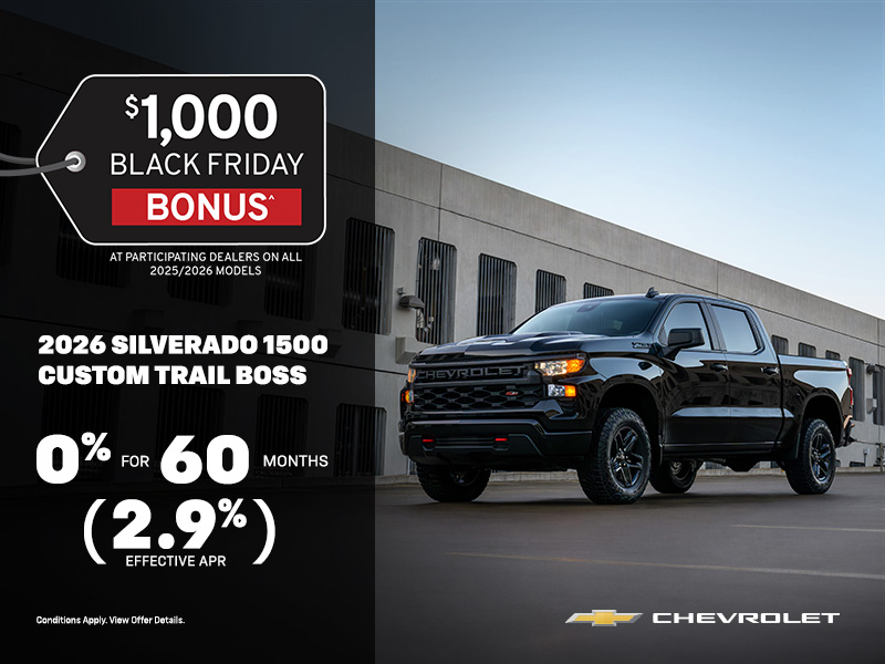 Get the 2026 Chevrolet Silverado 1500 Custom Trail Boss