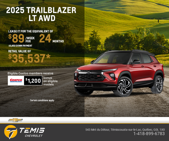 Get the 2025 Chevrolet Trailblazer LT AWD