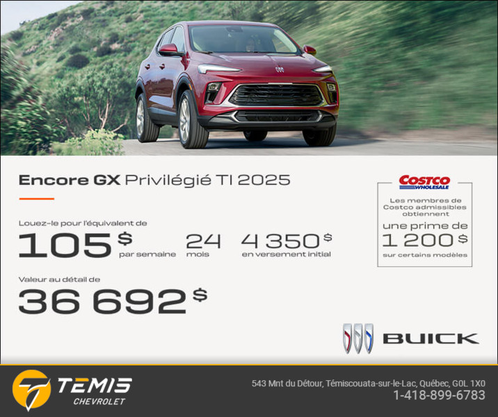 Procurez-vous le Buick Encore GX 2025