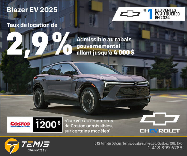 Procurez-vous le Chevrolet Blazer EV 2025