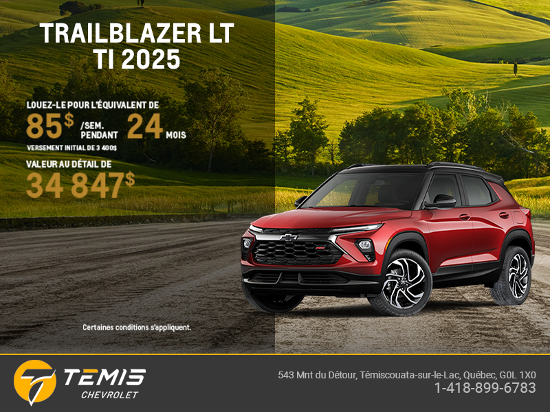 Le Chevrolet Trailblazer LT TI 2025