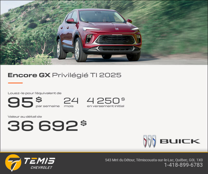 Procurez-vous le Buick Encore GX 2025