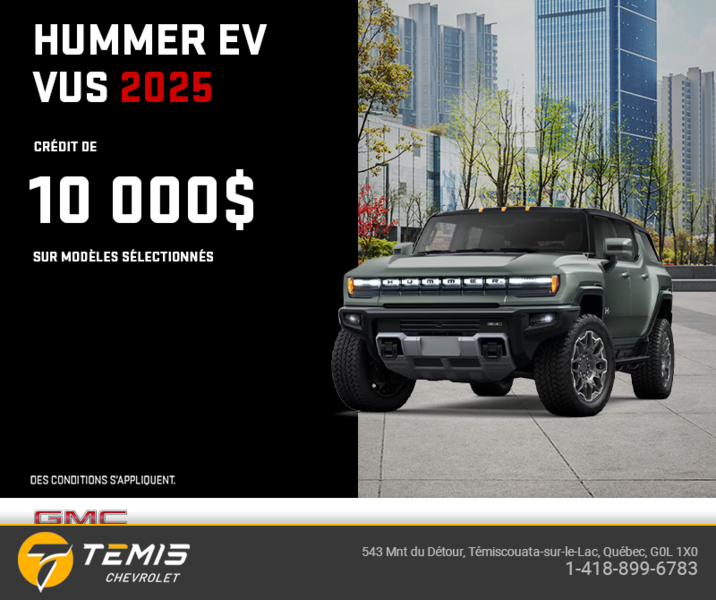Le GMC Hummer EV VUS 2025