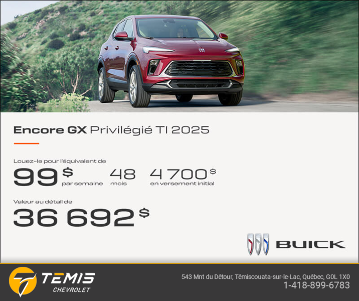 Procurez-vous le Buick Encore GX 2025