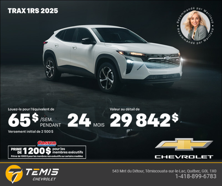 Procurez-vous le Chevrolet Trax 2025