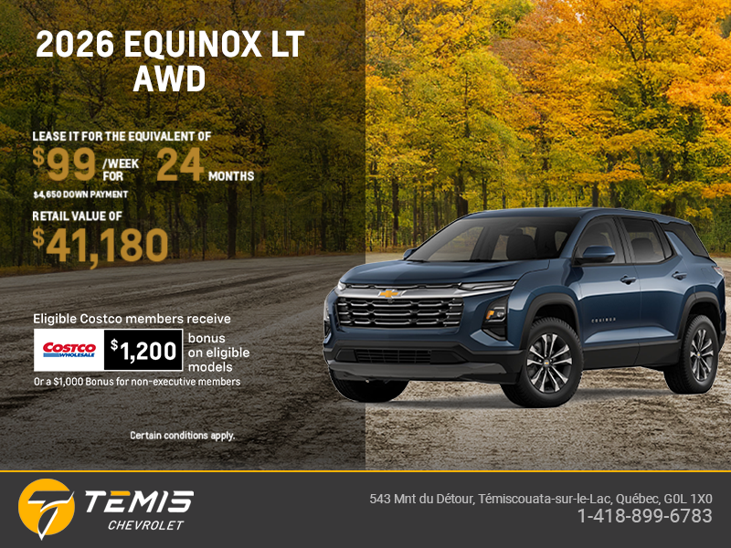 Get the 2026 Chevrolet Equinox LT AWD