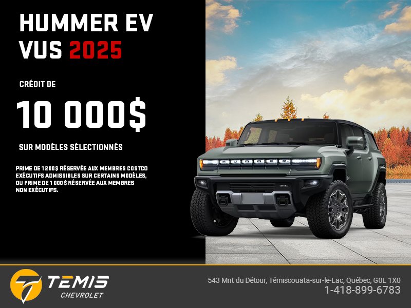 Le GMC Hummer EV VUS 2025