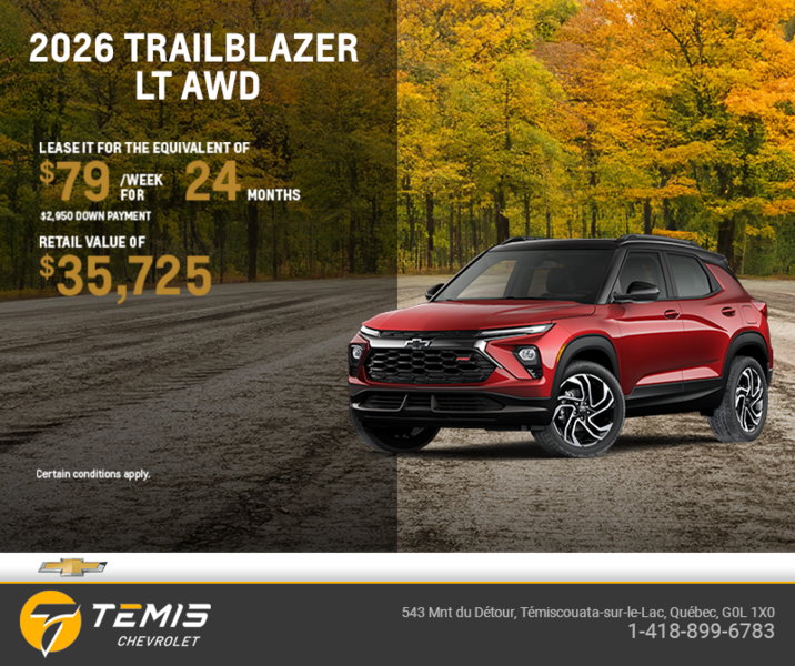 Get the 2026 Chevrolet Trailblazer LT AWD
