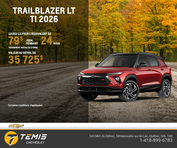Le Chevrolet Trailblazer LT TI 2026