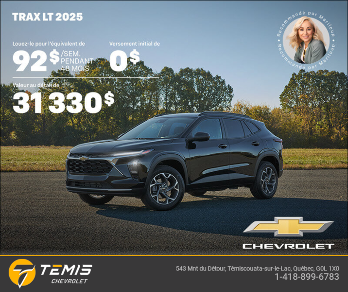 Procurez-vous le Chevrolet Trax LT 2025