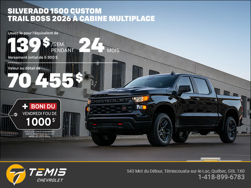Procurez-vous le Chevrolet Silverado 1500 2026
