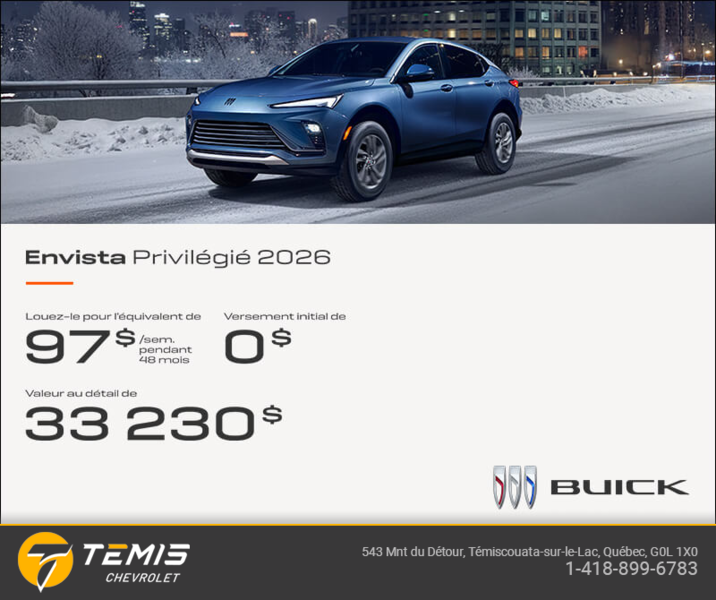 Procurez-vous la Buick Envista 2026