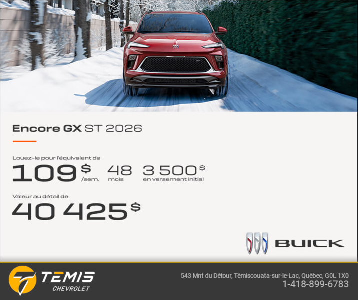 Procurez-vous le Buick Encore GX 2026