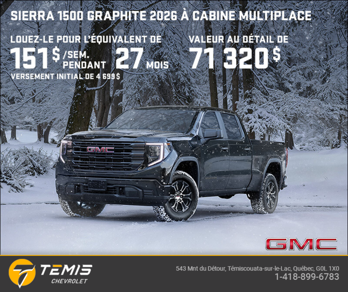 Le GMC Sierra 1500 2026 Graphite