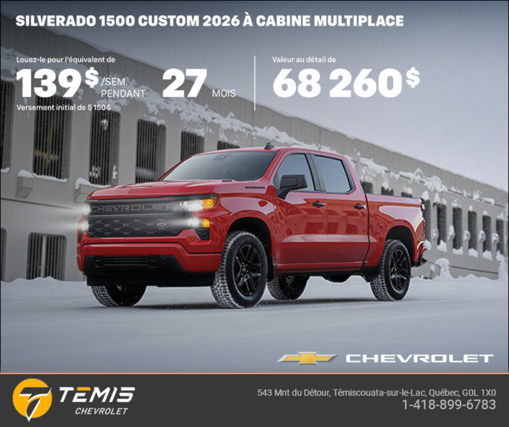 Procurez-vous le Chevrolet Silverado 1500 2026
