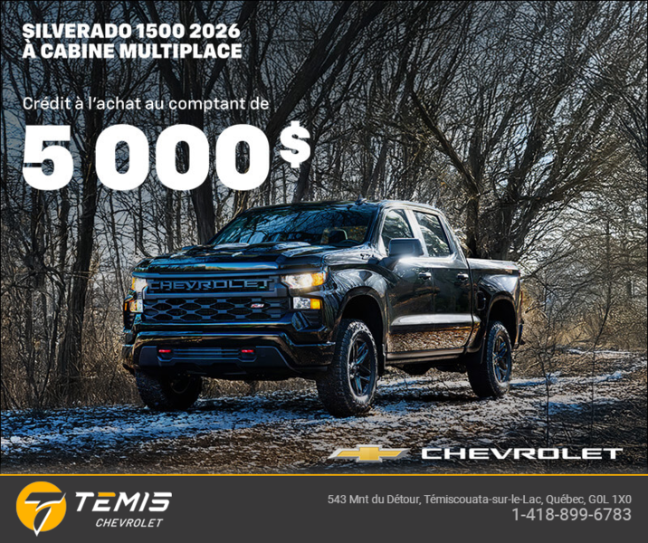 Procurez-vous le Chevrolet Silverado 1500 2026