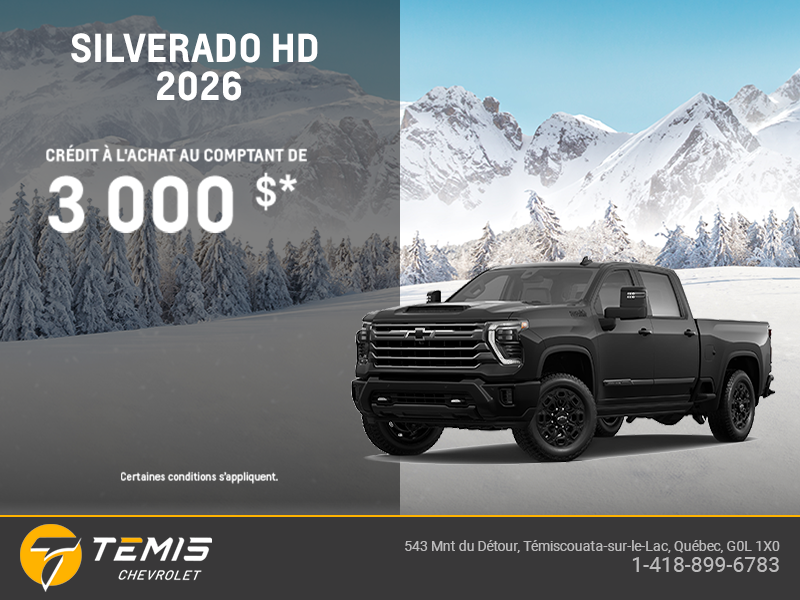Procurez-vous le Chevrolet Silverado HD 2026