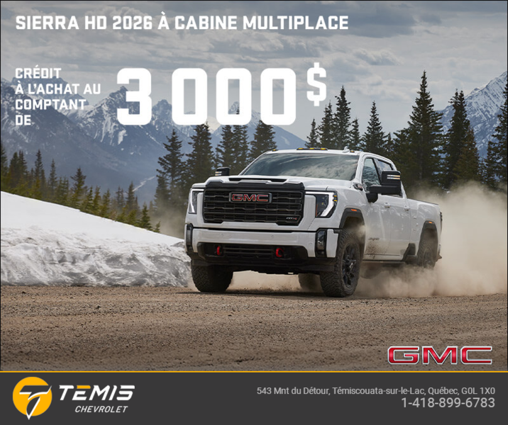 Le GMC Sierra HD à cabine multiplace 2026