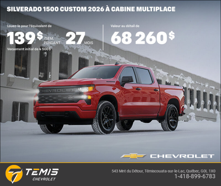 Procurez-vous le Chevrolet Silverado 1500 2026