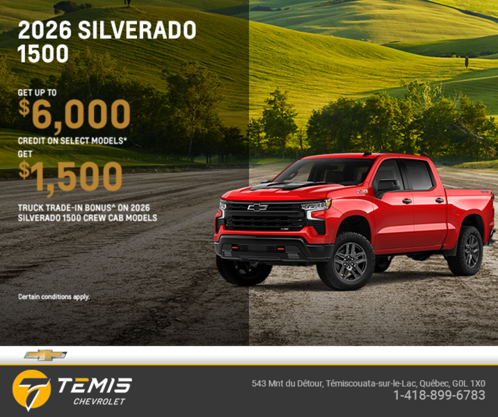 Get the 2026 Chevrolet Silverado 1500