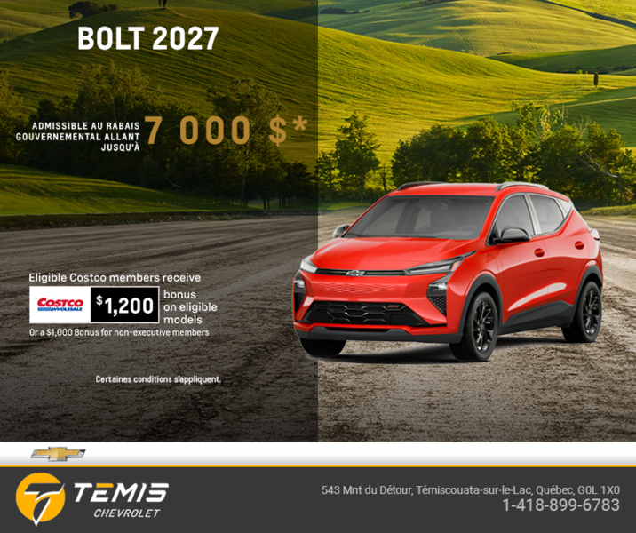 Procurez-vous le Chevrolet Bolt 2027
