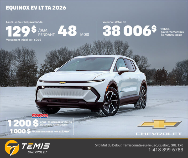 Procurez-vous le Chevrolet Equinox EV 2026