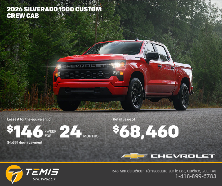 Get the 2026 Chevrolet Silverado 1500 Crew Cab
