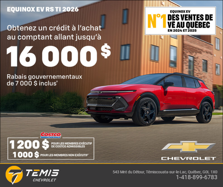 Procurez-vous le Chevrolet Equinox EV 2026