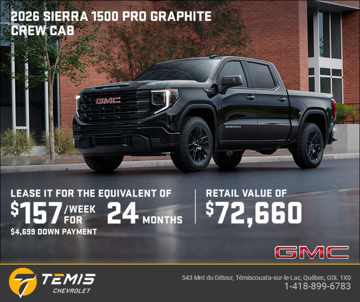 The 2026 GMC Sierra 1500 Pro Graphite Crew Cab
