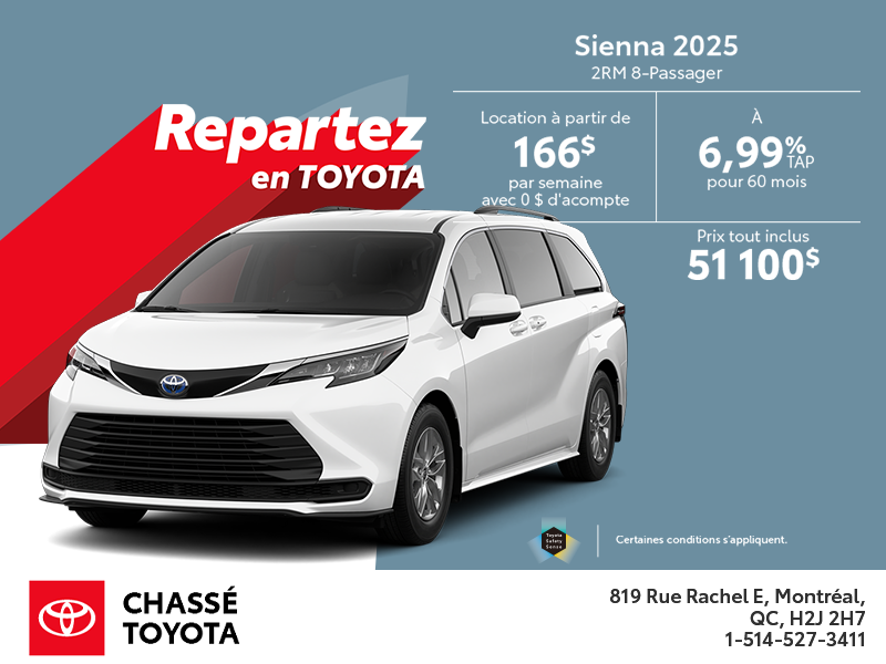 Toyota Sienna Hybrid 2025