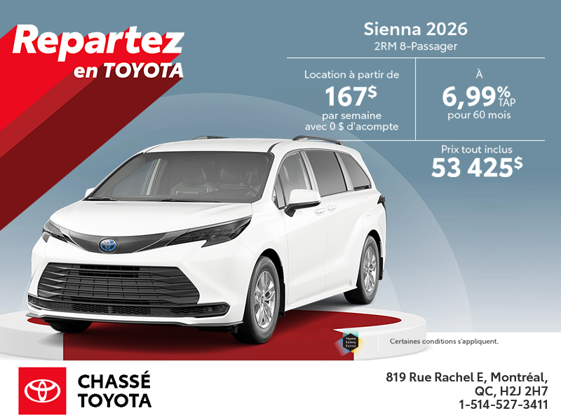Toyota Sienna Hybrid 2026