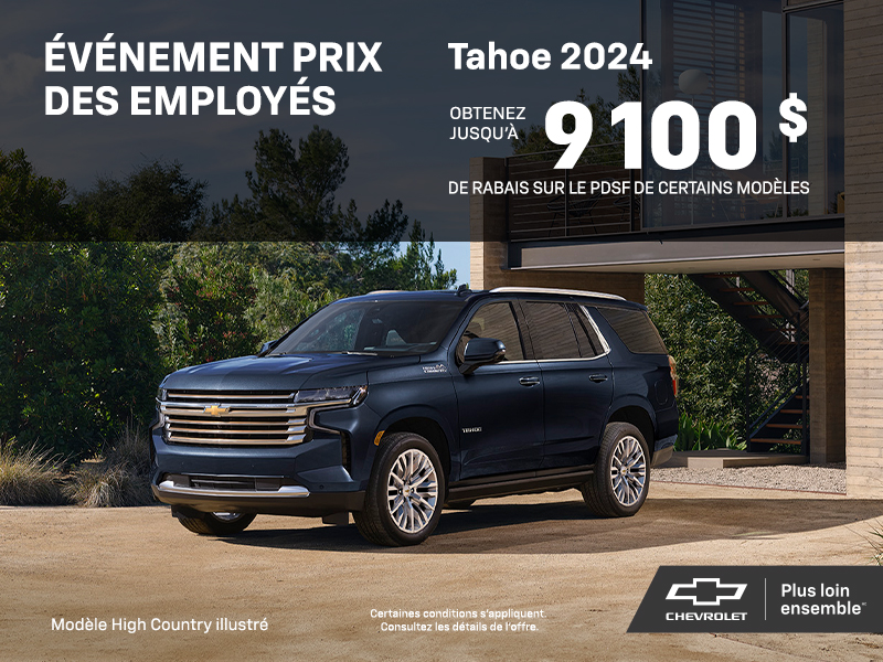 Obtenez le Chevrolet Tahoe 2024