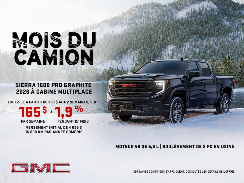 Le GMC Sierra 1500 Pro Graphite à Cabine Multiplace