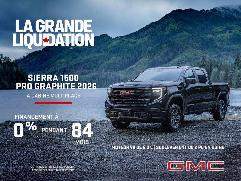 Le GMC Sierra 1500 Pro Graphite à Cabine Multiplace