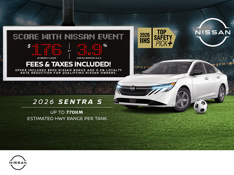 Get the 2026 Nissan Sentra S Today!