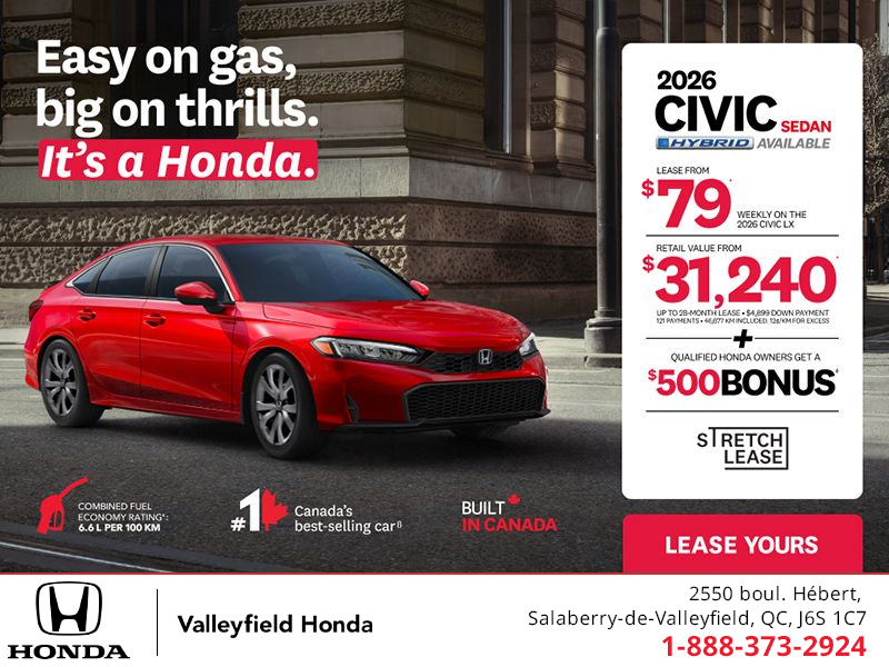 Get the 2026 Honda Civic Sedan!