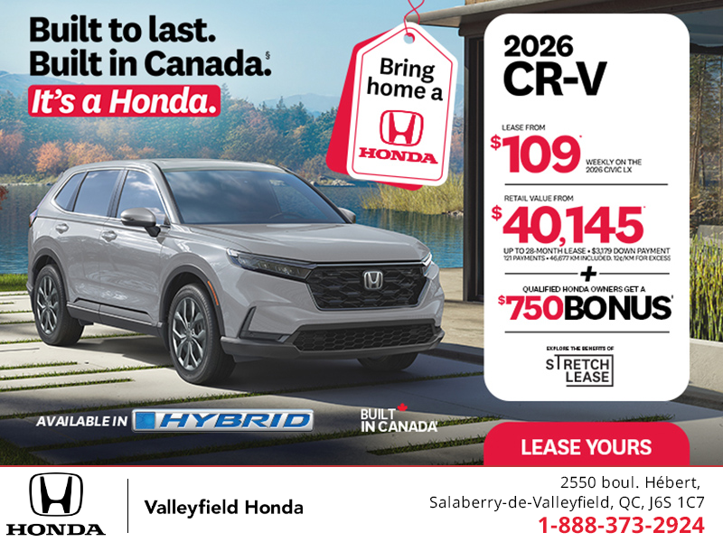 Get the 2026 Honda CR-V! 