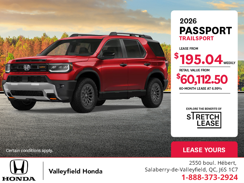Get the 2026 Honda Passport! 