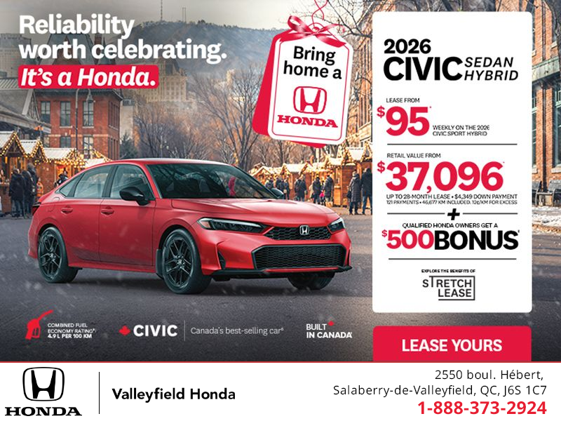 Get the 2026 Honda Civic Sedan Hybrid! 