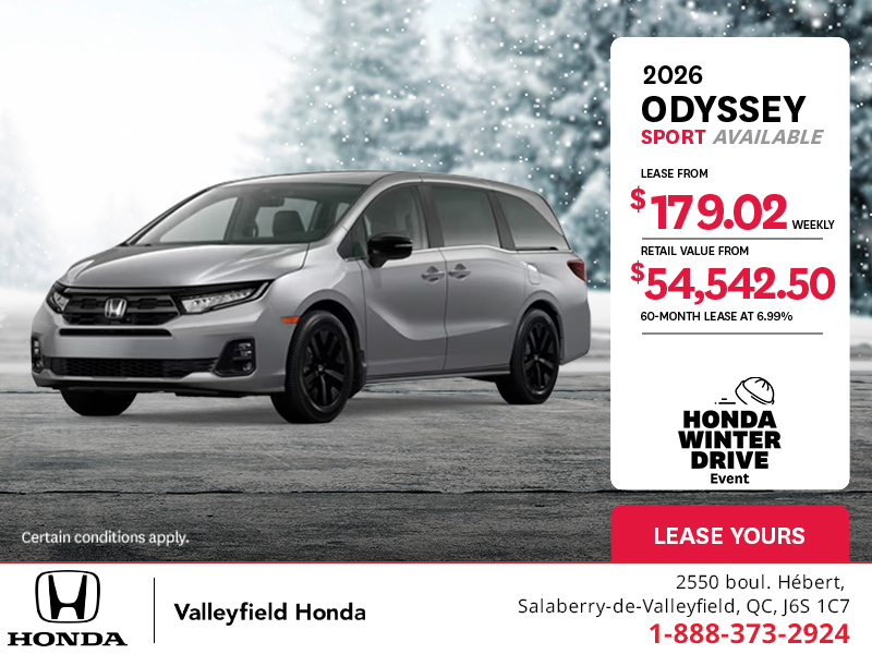 Get the 2026 Honda Odyssey! 