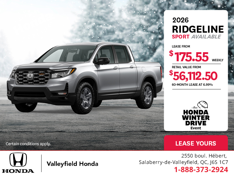 Get the 2026 Honda Ridgeline! 