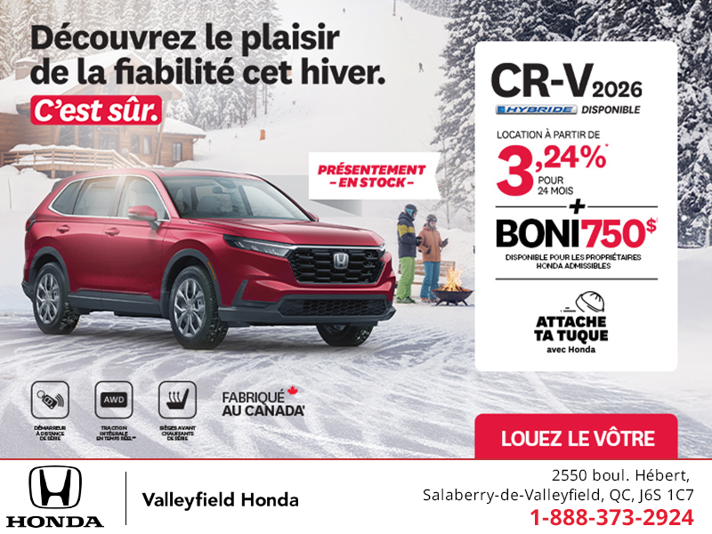 Obtenez le Honda CR-V 2026!