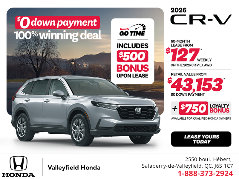 Get the 2026 Honda CR-V! 