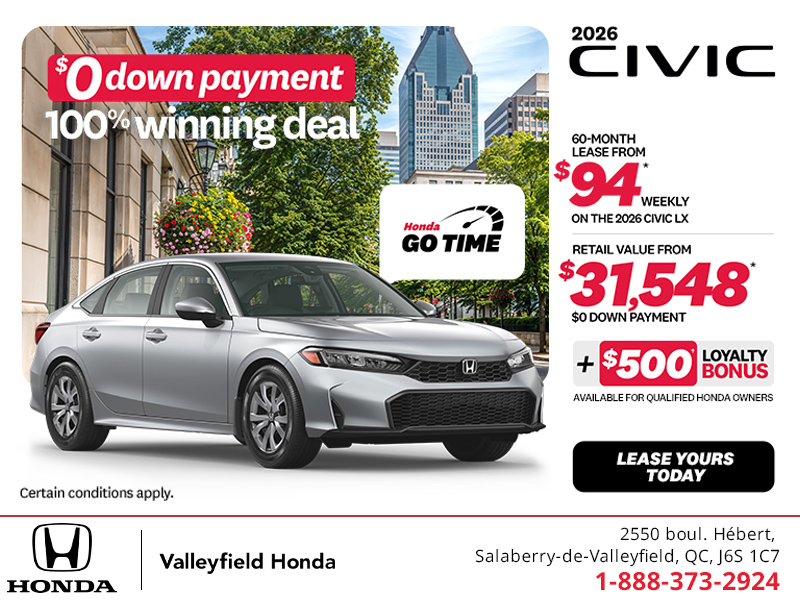 Get the 2026 Honda Civic! 