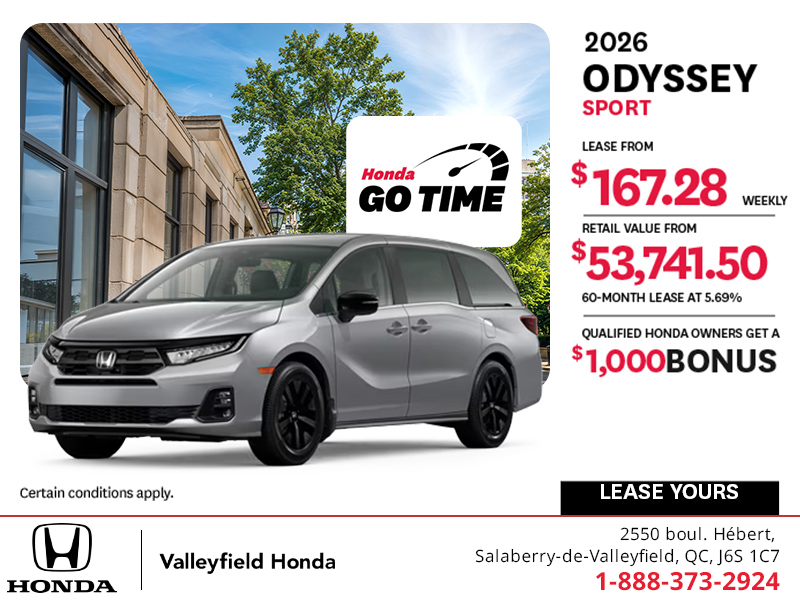 Get the 2026 Honda Odyssey! 