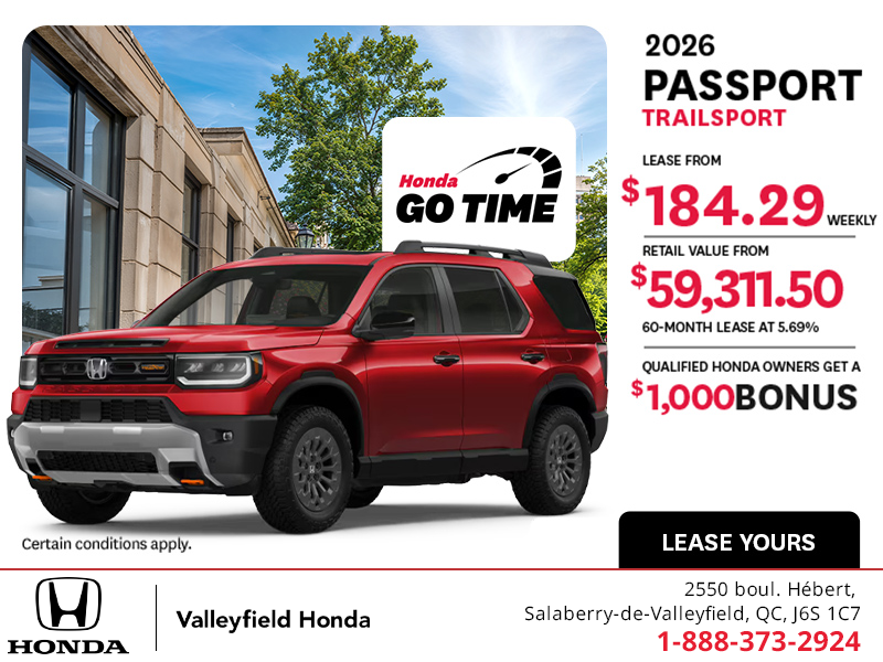 Get the 2026 Honda Passport! 